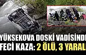 Yüksekova Doski Vadisinde feci kaza: 2 ölü, 3 yaralı