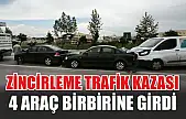 Zincirleme trafik kazası, 4 araç birbirine girdi