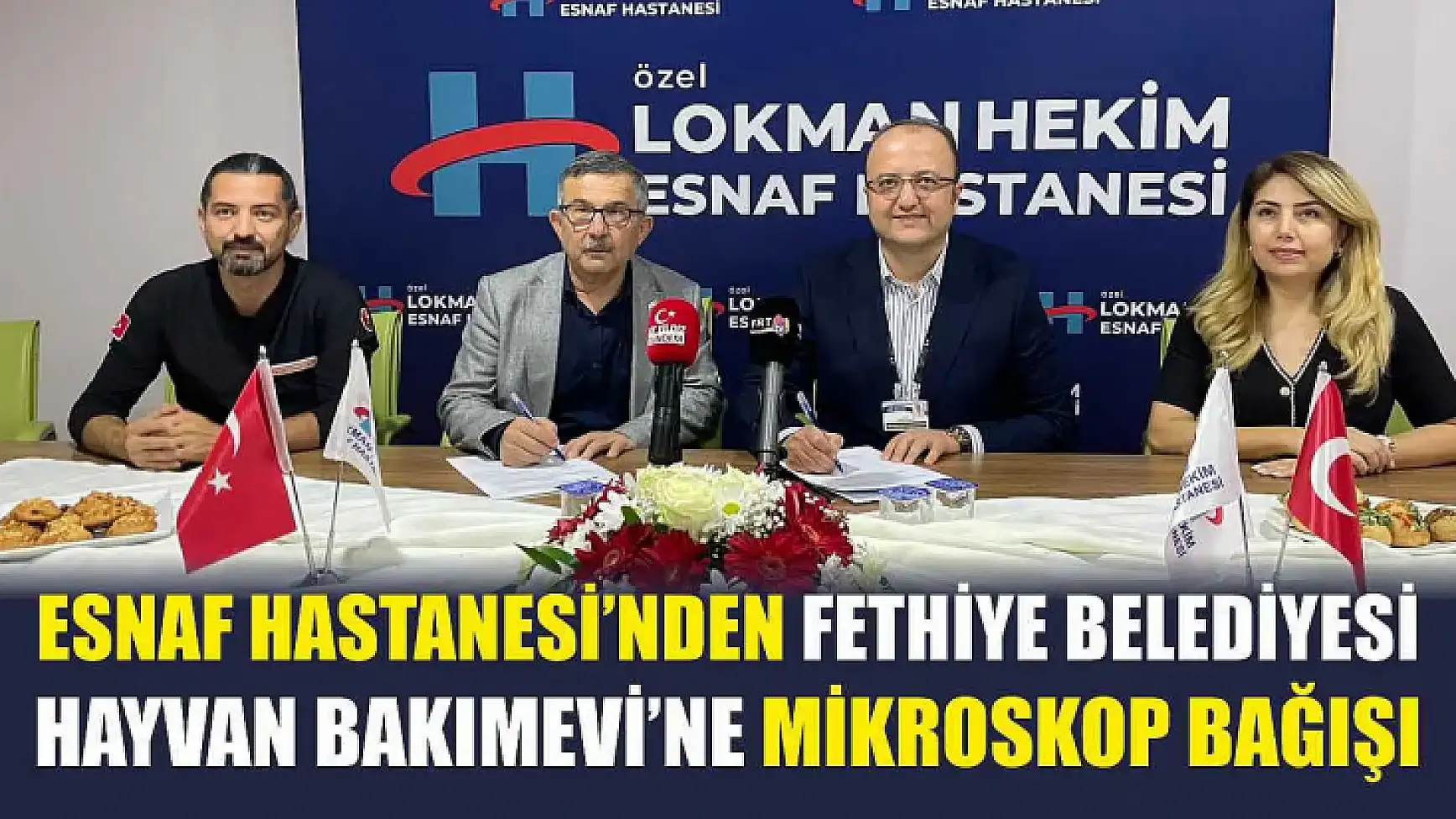 Esnaf Hastanesi'nden Fethiye Belediyesi Hayvan Bakımevi'ne Mikroskop Bağışı