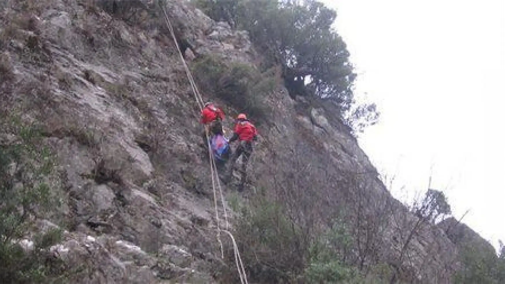 Fethiye'de Kayalıklardaki Keçiyi Akut Kurtardı
