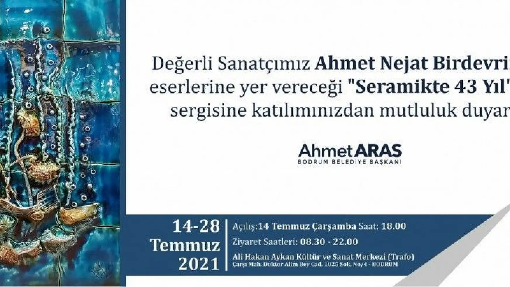 Ahmet Nejat Birdevrim'den 'Seramikte 43 Yıl' Sergisi