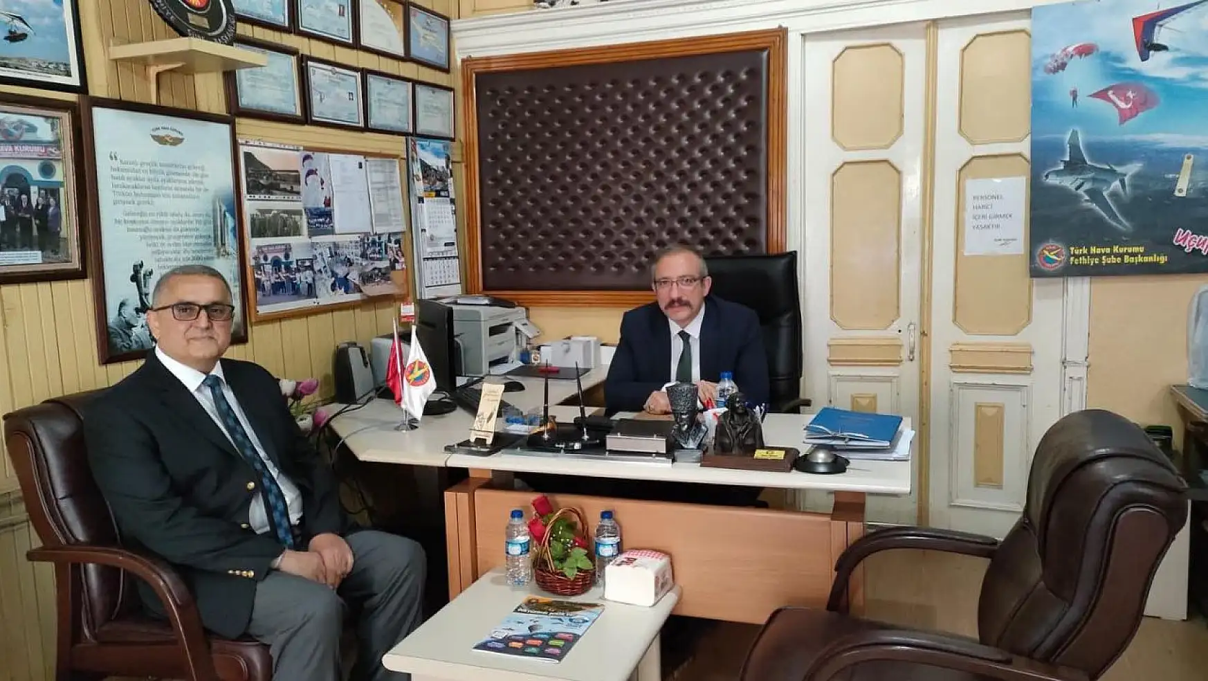Kaymakam Karaman, THK Fethiye Şube Başkanlığı'nı ziyaret etti