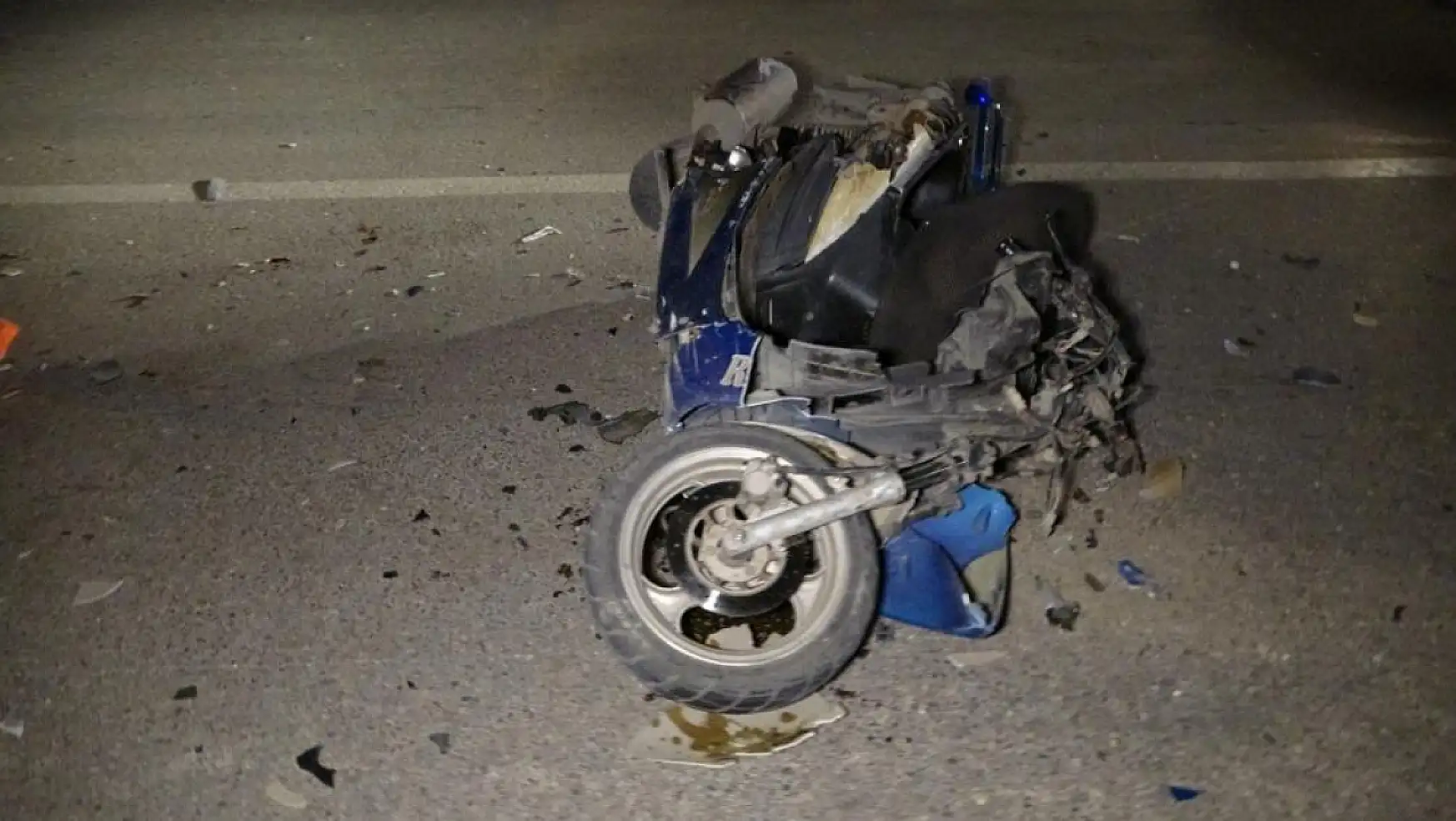 Kaza yapıp yaralanan motosiklet sürücüsü 2.66 promil alkollü çıktı