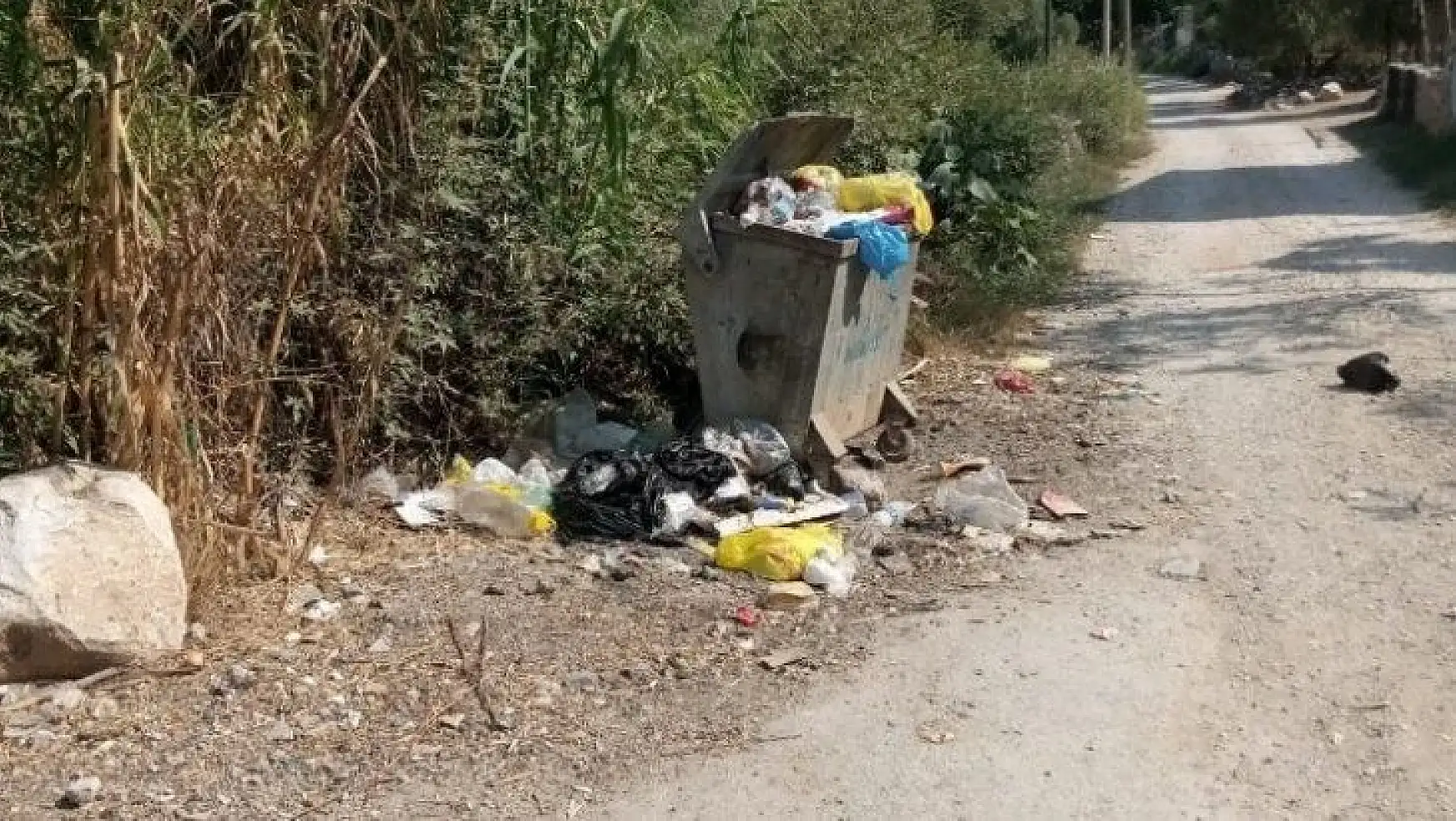 Milas'ta toplanmayan çöpler isyan ettirdi