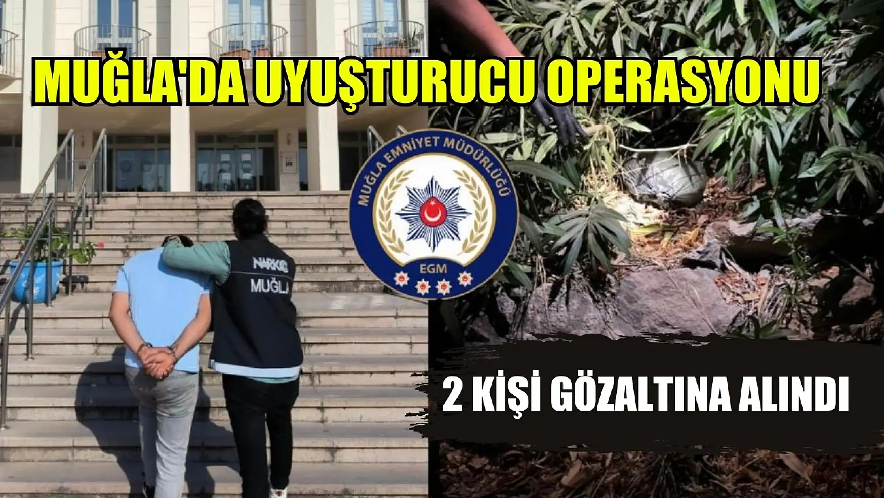 Muğla'da uyuşturucu operasyonunda 2 gözaltı