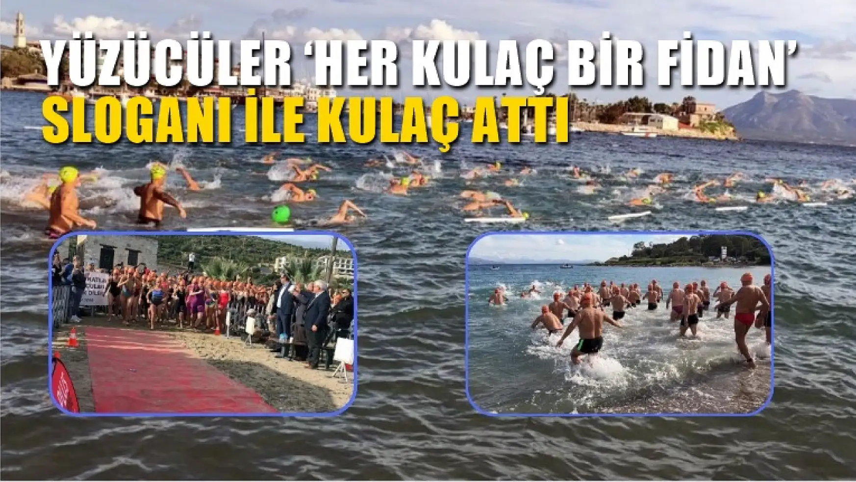 Yüzücüler 'Her kulaç bir fidan' sloganı ile kulaç attı