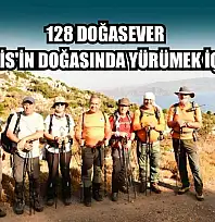 128 doğasever Marmaris'in doğasında yürümek için geldi