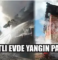 2 katlı evde yangın paniği