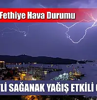 22 Ocak Fethiye Hava Durumu: Kuvvetli Sağanak Yağış Etkili Olacak