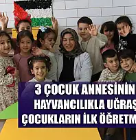 3 çocuk annesinin azmi: Hayvancılıkla uğraşırken çocukların ilk öğretmeni oldu