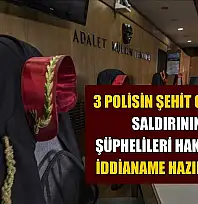 3 polisin şehit olduğu saldırının şüphelileri hakkında iddianame hazırlandı