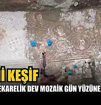 400 metrekarelik dev mozaik gün yüzüne çıkarıldı