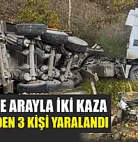 50 metre arayla iki kaza: Aynı aileden 3 kişi yaralandı