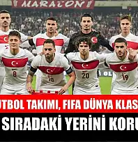 A Milli Futbol Takımı, FIFA dünya klasmanında 25. sıradaki yerini korudu