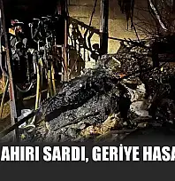 Alevler ahırı sardı, geriye hasar kaldı