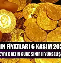 Altın Fiyatları 6 Kasım 2025: Gram ve Çeyrek Altın Güne Sınırlı Yükselişle Başladı