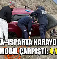 Antalya–Isparta Karayolu'nda 3 otomobil çarpıştı: 4 yaralı