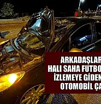 Arkadaşlarının halı saha futbol maçını izlemeye giden gence otomobil çarptı