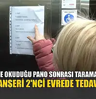 Asansörde okuduğu pano sonrası tarama yaptırdı: Meme kanseri 2'nci evrede tedavi edildi