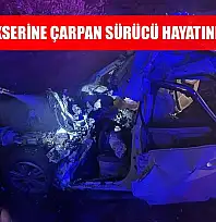 Beton mikserine çarpan sürücü hayatını kaybetti