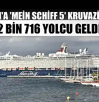 Bodrum'a 'Mein Schiff 5' kruvaziyeriyle 2 bin 716 yolcu geldi