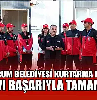 Bodrum Belediyesi kurtarma ekibi, sınavı başarıyla tamamladı