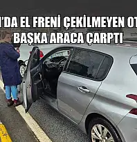 Bodrum'da el freni çekilmeyen otomobil, başka araca çarptı