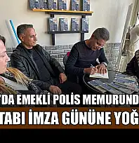 Bodrum'da emekli polis memurundan şiir kitabı imza gününe yoğun ilgi