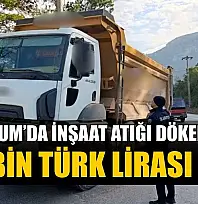Bodrum'da inşaat atığı dökenlere 418 bin Türk Lirası cezai işlem