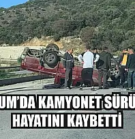 Bodrum'da kamyonet sürücüsü hayatını kaybetti