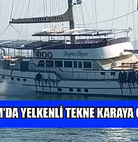 Bodrum'da yelkenli tekne karaya oturdu