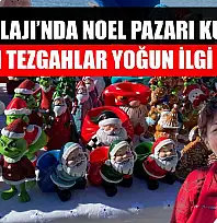 Çalış Plajı'nda Noel Pazarı kuruldu: Renkli tezgahlar yoğun ilgi gördü