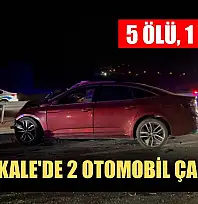 Çanakkale'de 2 otomobil çarpıştı: 5 ölü, 1 yaralı