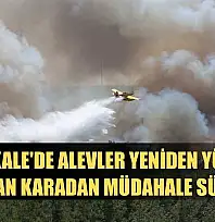 Çanakkale'de alevler yeniden yükseldi, havadan karadan müdahale sürüyor