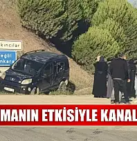Çarpışmanın etkisiyle kanala uçtu