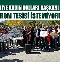 CHP Fethiye Kadın Kolları Başkanı Gökmen: 'Krom tesisi istemiyoruz'