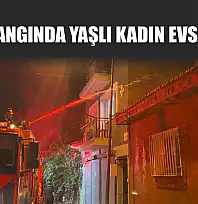 Çıkan yangında yaşlı kadın evsiz kaldı