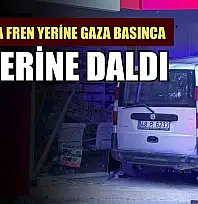 Datça'da fren yerine gaza basınca iş yerine daldı