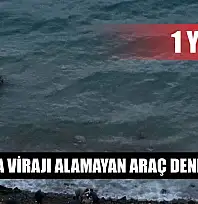 Datça'da virajı alamayan araç denize uçtu: 1 yaralı
