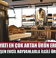Ekimde fiyatı en çok artan ürün erkek giyim, en fazla düşen evcil hayvanlarla ilgili ürünler oldu
