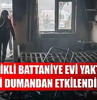 Elektrikli battaniye evi yaktı: 4 kişi dumandan etkilendi