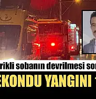 Elektrikli sobanın devrilmesi sonucu gecekondu yangını: 1 ölü