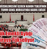 Emekli aylığı düzenlemesini içeren kanun teklifinin ilk 8 maddesi TBMM Genel Kurulu'nda kabul edildi