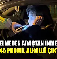 'Eşim gelmeden araçtan inmem' dedi, 1.45 promil alkollü çıktı