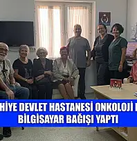 FETAV, Fethiye Devlet Hastanesi Onkoloji Kliniği'ne bilgisayar bağışı yaptı