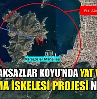 Fethiye Aksazlar Koyu'nda Yat ve Tekne Bağlama İskelesi Projesi Netleşti