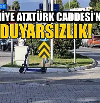Fethiye Atatürk Caddesi'nde duyarsızlık
