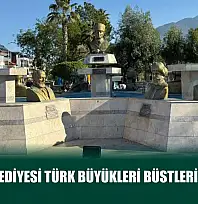 Fethiye Belediyesi Türk Büyükleri Büstleri'ni yeniledi