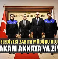 Fethiye Belediyesi Zabıta Müdürü Uludağ'dan Kaymakam Akkaya'ya ziyaret