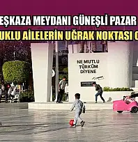 Fethiye Beşkaza Meydanı Güneşli Pazar Gününde Çocuklu Ailelerin Uğrak Noktası Oldu